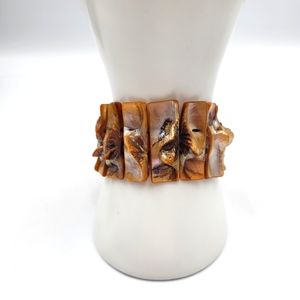 Champagne Chunky Stretchy Beaded Bracelet